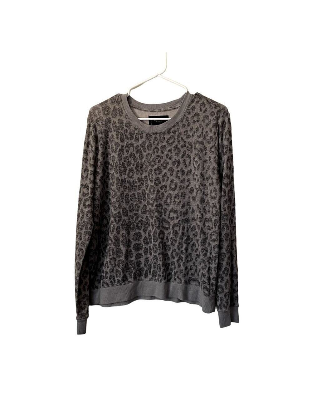 Lucky Brand cheetah print long sleeved top‎ sweater soft comfortable casual